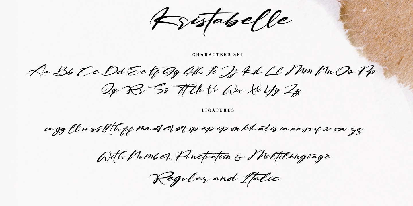 Пример шрифта Kristabelle Regular